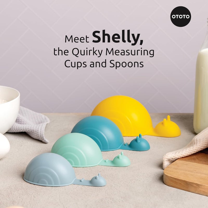 OTOTO Measuring Spoons Set - Teaspoons for Dry & Liquid Ingredients, BPA-free & Dishwasher Safe, Funny Gifts, Baking Accessories, Unique Kitchen Gadgets (Shelly) - Image 2